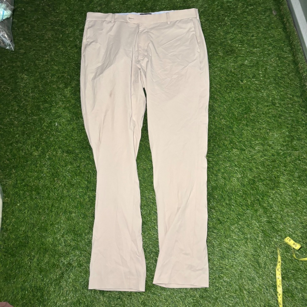 Peter Millar Crown Crafted Khaki Performance Pants Mens 35/32 Tan Stretch Golf
